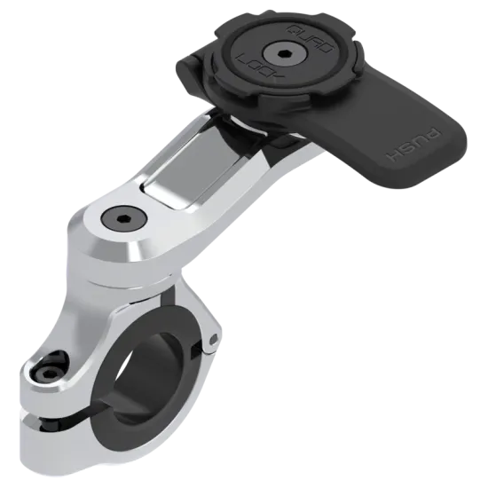 Система за монтаж QUAD LOCK Pro Chrome Handlebar Mount - Сигурност и стил