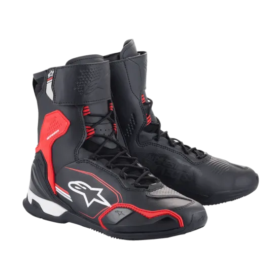 Мото боти Alpinestars Super Faster Black/Red – защита и комфорт в червено и черно