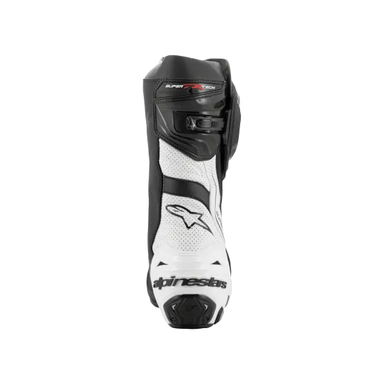 ALPINESTARS SUPERTECH R VENTED BLACK/WHITE – мото ботуши с лазерна перфорация