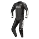 ALPINESTARS GP FORCE V2 2PC BLACK/WHITE - кожен мото екип с плъзгачи и вентилационни панели Кожен мото екип ALPINESTARS GP FORCE V2 2PC BLACK/WHITE с GP протектори и Tech-Air® съвместимост