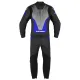 Кожен мото екип SPIDI LASER TOURING Black/Blue 2PC с CE протектори и гъвкави панели