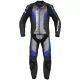 Кожен мото екип SPIDI LASER TOURING Black/Blue 2PC с CE протектори и гъвкави панели