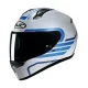 Каска HJC C10 LITO SILVER/BLUE - лека и комфортна full-face каска с вентилация и UV защита