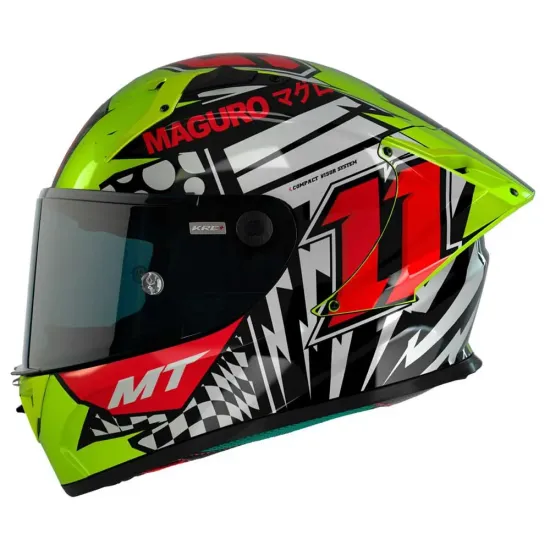 MT KRE+ CARBON SERGIO GARSIA A3 MATT FLUO YELLOW - каска с карбонова черупка и PINLOCK