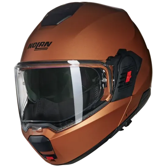Каска Nolan N120-1 Classico Nobile N-Com 319 Ocher – Flip-back механизъм и елегантен дизайн