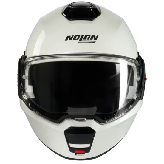 Каска Nolan N120-1 Classico Nobile N-Com 320 White – Flip-back механизъм и перленобял дизайн
