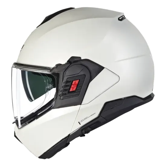 Каска Nolan N120-1 Classico Nobile N-Com 320 White – Flip-back механизъм и перленобял дизайн