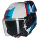 Каска Nolan N120-1 Lineo N-Com 347 White Blue Red – модулна каска с аеродинамичен дизайн