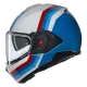 Каска Nolan N120-1 Lineo N-Com 347 White Blue Red – модулна каска с аеродинамичен дизайн
