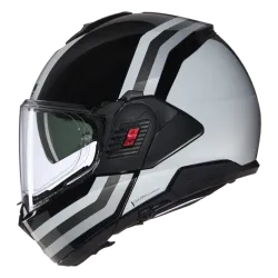 Каска Nolan N120-1 Lineo N-Com 348 Black White Silver