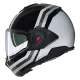 Каска Nolan N120-1 Lineo N-Com 348 Black White Silver – модулна каска с аеродинамичен дизайн