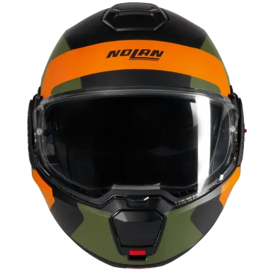 Каска Nolan N120-1 Omocromo N-Com 345 Black Orange Green – flip-back механизъм и Omocromo дизайн