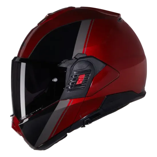 Каска Nolan N120-1 Verniciatura Speciale N-Com 344 Red Black – стилен дизайн и flip-back механизъм