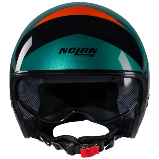 Каска Nolan N21 06 Tangente 347 Black Green Orange – Лека и удобна джет каска с уникален дизайн