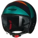 Каска Nolan N21 06 Tangente 347 Black Green Orange – Лека и удобна джет каска с уникален дизайн