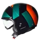 Каска Nolan N21 06 Tangente 347 Black Green Orange – Лека и удобна джет каска с уникален дизайн