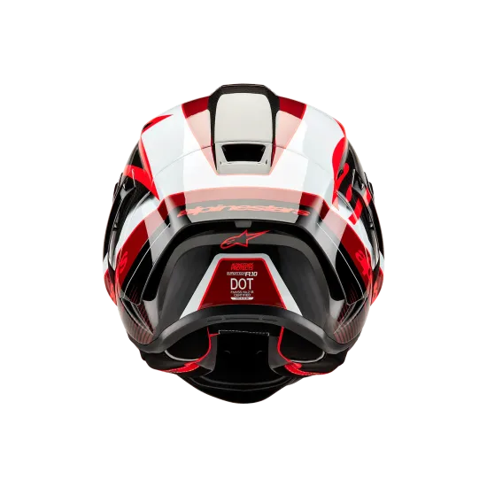 Каска ALPINESTARS Supertech R10 Team Black/Carb/Red/White – високотехнологична защита за състезания