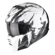 Мото каска Scorpion EXO-COMBAT II MARAUDER Matt Black White с подвижна маска