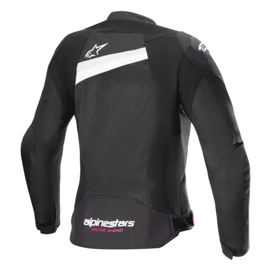 Дамско мото яке ALPINESTARS Stella T-GP Plus R Air BLACK/WHITE с мрежести панели за отлична вентилация