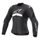 Дамско мото яке ALPINESTARS Stella T-GP Plus R Air BLACK/WHITE с мрежести панели за отлична вентилация