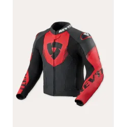 Кожено яке REVIT Argon 3 - Black Neon Red