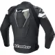 Кожено мото яке ALPINESTARS ATEM V4 BLACK/GRAY/WHITE с вградени NUCLEN RR протектори и светлоотразителни елементи