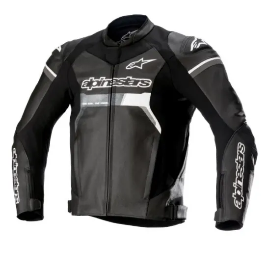 ALPINESTARS GP FORCE BLACK – Висококачествено кожено мото яке с DFS броня и Tech-Air® поддръжка