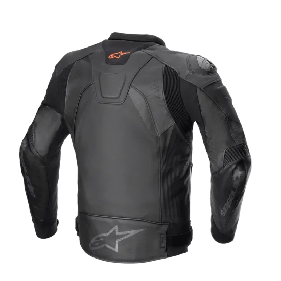 Кожено мото яке ALPINESTARS GP PLUS R V4 BLACK с Nucleon Flex Plus протектори и DFS слайдери