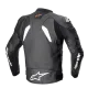 Кожено мото яке ALPINESTARS GP PLUS R V4 BLACK/WHITE с Nucleon Flex Plus протектори и DFS слайдери