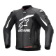 Кожено мото яке ALPINESTARS GP PLUS R V4 BLACK/WHITE с Nucleon Flex Plus протектори и DFS слайдери