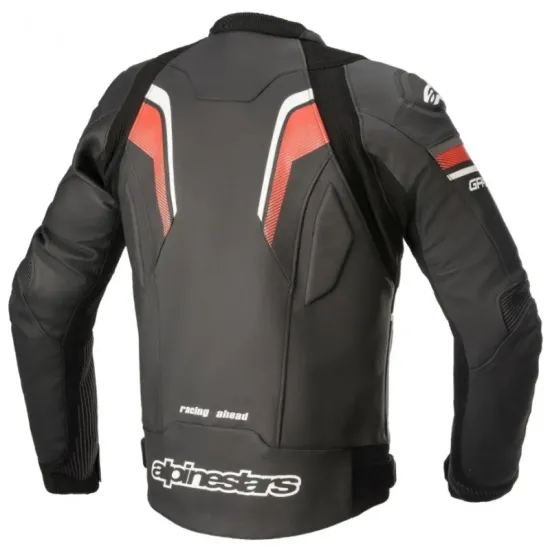 Кожено мото яке ALPINESTARS GP PLUS R V3 RIDEKNIT Black/White/Bright Red с Nucleon Flex Plus протектори и Tech-Air® 5 съвместимост