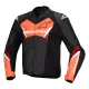 Кожено мото яке Alpinestars Faster V3 черно с червени акценти