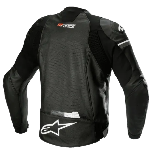 Кожено мото яке ALPINESTARS GP Force Airflow BLACK с Nucleon протектори и перфорации за охлаждане