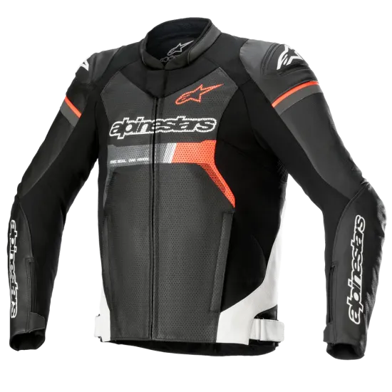 Кожено мото яке ALPINESTARS GP Force Airflow BWR с Nucleon протектори и перфорации за охлаждане