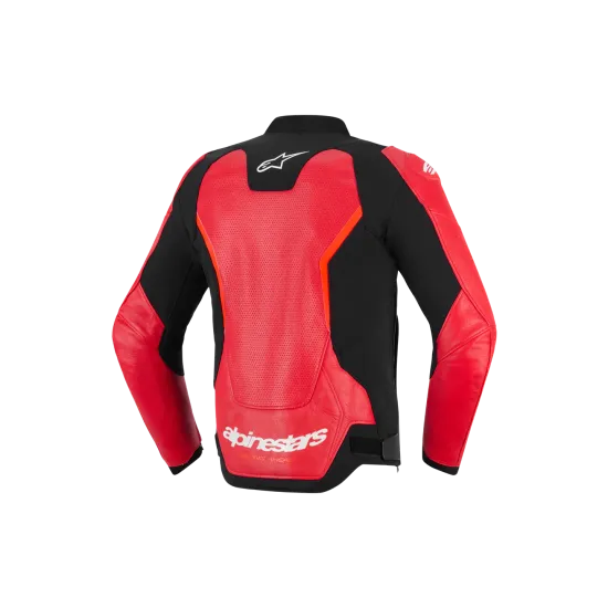 Кожено яке ALPINESTARS GP FORCE V2 AIR RED/FLUO – спортно мото яке с перфорация Hydra Motto