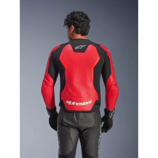 Кожено яке ALPINESTARS GP FORCE V2 AIR RED/FLUO – спортно мото яке с перфорация Hydra Motto