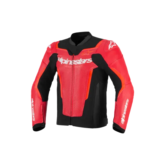Кожено яке ALPINESTARS GP FORCE V2 AIR RED/FLUO – спортно мото яке с перфорация Hydra Motto