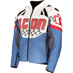 Кожено яке ICON Contra3™ HERO WHITE