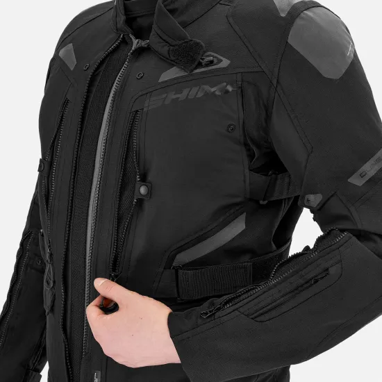 Туристическо мото яке SHIMA DUNE MEN BLACK – трислойна мото екипировка с CE защита