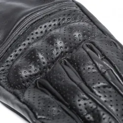 Кожени ръкавици BLACK BIKE BOBBER PERFORATED