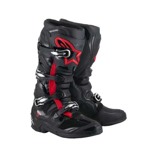 Мотокрос ботуши ALPINESTARS TECH 7 BLACK/RED FLUO C25 – стил, комфорт и надеждна защита