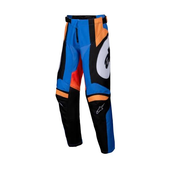 Детски мотокрос брич Alpinestars YTH Racer Melt Orange/Blue - оптимален комфорт и издръжливост