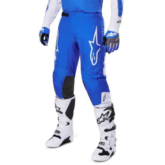 Мотокрос брич ALPINESTARS FLUID HAUL BLUE/WHITE - удобни и устойчиви с първокласно сцепление