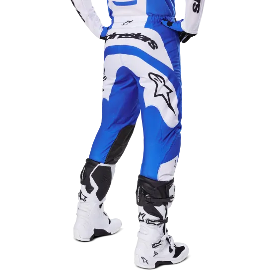 Мотокрос брич ALPINESTARS FLUID HAUL BLUE/WHITE - удобни и устойчиви с първокласно сцепление