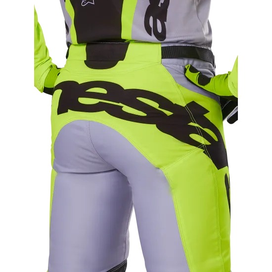 Мотокрос брич ALPINESTARS RACER VEIL GRAY/YELLOW - леки и дишащи с ергономична конструкция