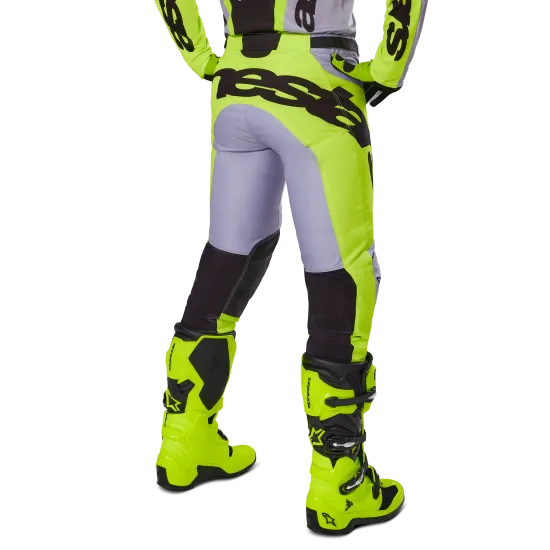 Мотокрос брич ALPINESTARS RACER VEIL GRAY/YELLOW - леки и дишащи с ергономична конструкция