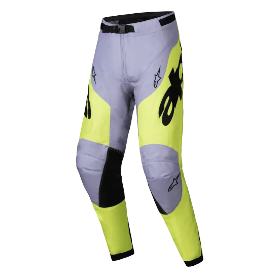 Мотокрос брич ALPINESTARS RACER VEIL GRAY/YELLOW - леки и дишащи с ергономична конструкция