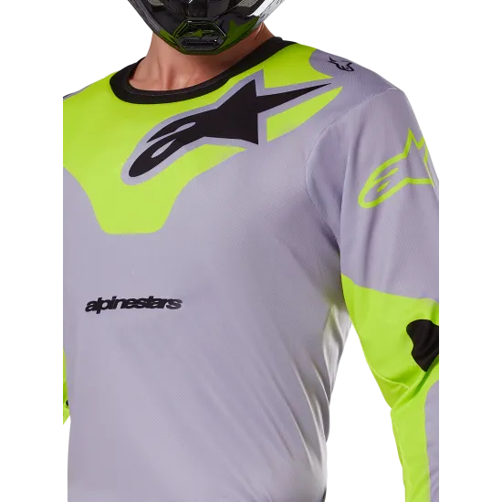 Мотокрос джърси Alpinestars RACER VEIL GRAY/YELLOW - мобилност и комфорт