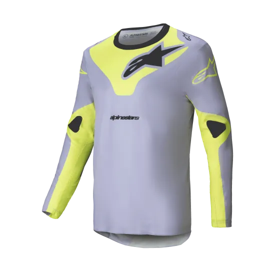 Мотокрос джърси Alpinestars RACER VEIL GRAY/YELLOW - мобилност и комфорт