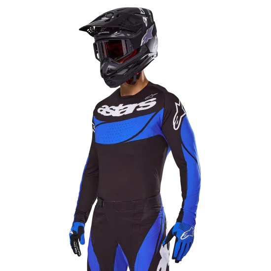 Мотокрос джърси Alpinestars TECHSTAR DREEM BLACK/BLUE - производителност и издръжливост